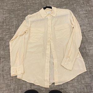 Equipment cream silk blouse xs